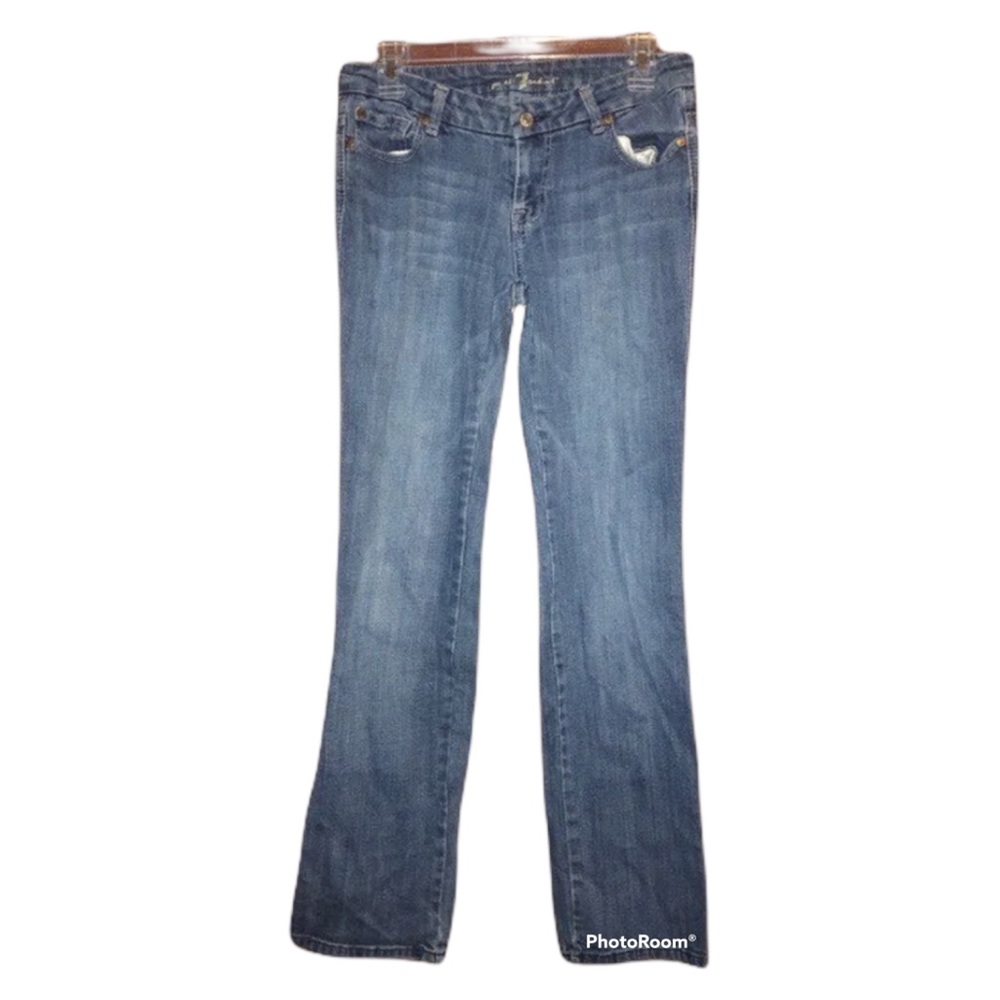 7 For All Mankind Woman's Bootcut Butterfly Denim Jeans Size 28